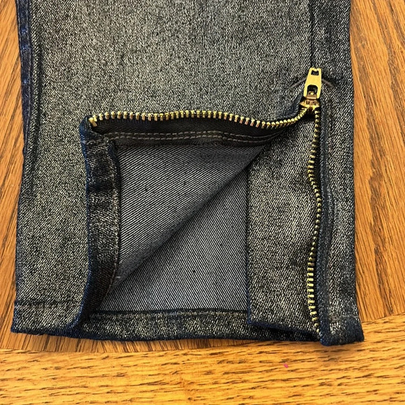 C. Wonder Women’s 30 Cropped Skinny Metallic Denim Jeans Pants Stretch Zipper - Picture 7 of 7